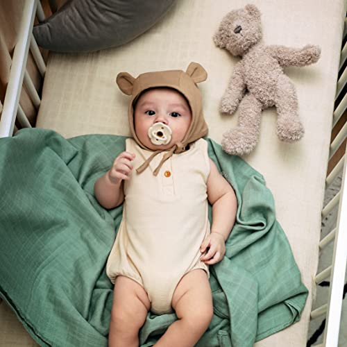 Moonkie Soothie Pacifikatori Set od 2, udobnih bebi pudera bez BPA sa velikim otvorima za vazduh, osnovne potrepštine za novorođenčad 6 meseci više