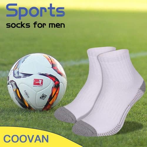 COOVODAN muške atletske čarape za gležanj 12 paketa muški jastuk Comfort Ležerna čarapa za trčanje veličina