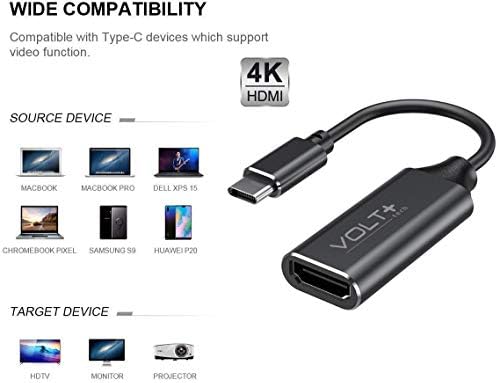 Volt + Plus Tech HDMI 4K USB-C kompatibilni kompatibilan sa Samsung Galaxy S23 Ultra Professional adapter