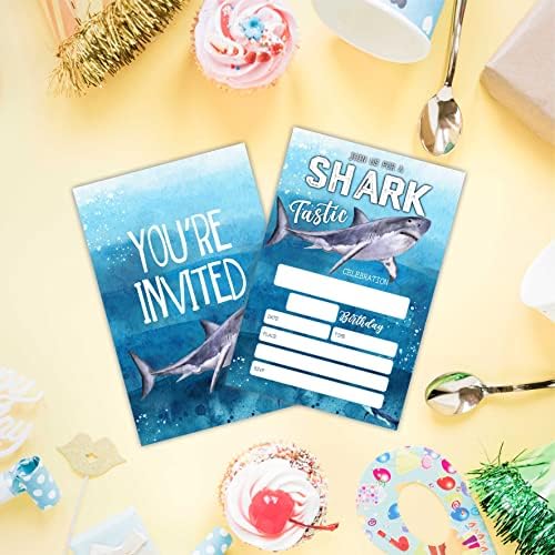 Pod morskom rođendanom, temama s morskim psima dvostrane kartice za pozivanje za rođendan, dječake, djevojke,