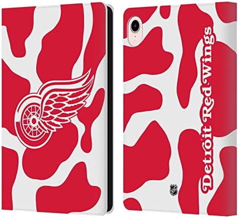 Dizajni za glavu Službeno licencirani NHL Puck Texture Detroit Crvena krila kožna knjiga novčanik poklopac
