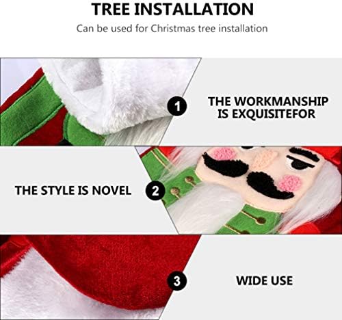 Zinase Božićne čarape Nutcracker vojnički bomboni poklon bojnjske čarape Kamin Viseći ukrasi Božićne