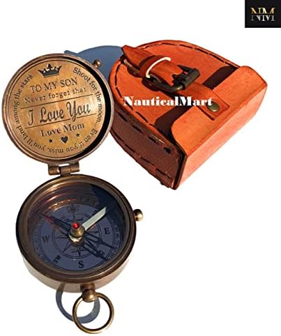 Personalizirani mesing kompas Day za voljeti mamu - savršen i jedinstven poklon sa kožnim kućištem