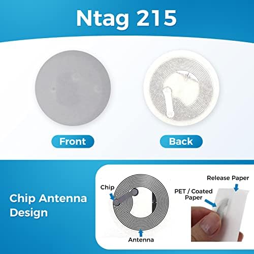 NFC oznaka NTAG215 naljepnice 504 bajta 50kom 25mm veličina novčića savršeno podržava sve mobilne