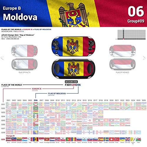 Sony Playstation Vita Design Skin Zastava u Moldavije naljepnica za naljepnicu za Playstation Vita