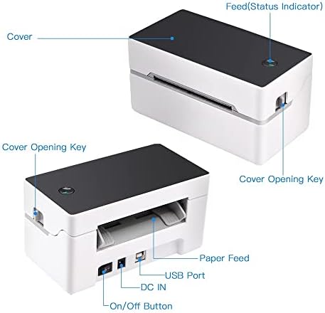N / A Highspeed desktop Shipping Label Printer USB + BT direct Thermal Printer Label Maker nalepnica za štampanje