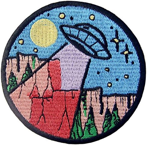 UFO u divljini Istražite otvorenu zakrpu izvezeni aplicirani željezo na šivanju grbeva