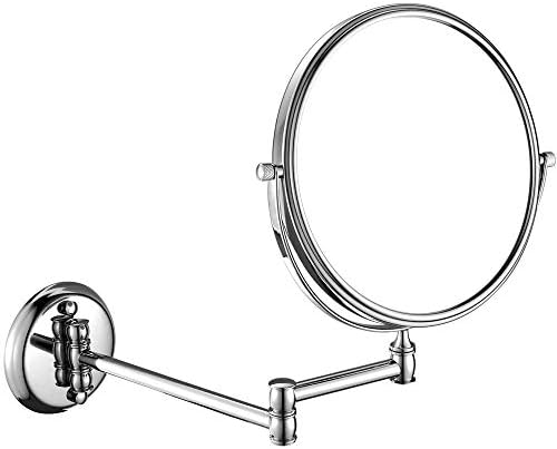 LIANXIAO-ogledala za šminkanje u kupaonici, zidna Uvećavajuća čvrsta dvostrana Podesiva kozmetička traka za brijanje