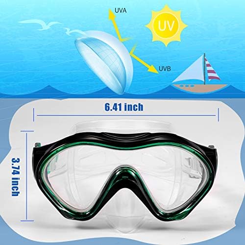 Fpxnb Dječija maska za plivanje, naočare za plivanje sa pokrivačem za nos, maska za disanje Ronilačka