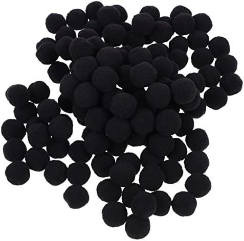 Wakauto dekor ručni dekor 500pcs Craft Pom Poms Balls Ručno rađeni crne nejasne kuglice Dekorativne
