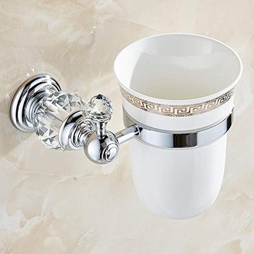 GUOJM WC škornjak četkica europska stilska mesing kristal WC držač četkica, pozlaćena toalet četkica