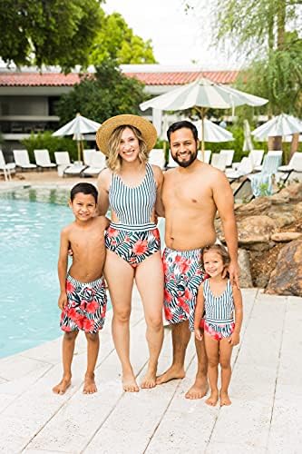 IFFEI Porodični kupaći kostimi jednodijelno cvjetno tiskano kupanje Kombi za kupanje Torp vrhunska odjeća