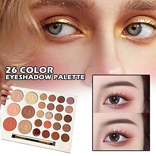 26 boja paleta sjenila biserno mat Zemljana boja sjenilo paleta prijenosno rumenilo za oči Shadow Makeup