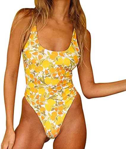 Yubnlvae Womens kupaći kostimi 1 komad plus veličine Tummy Control posada vrata kravata 2023 ljetna plaža
