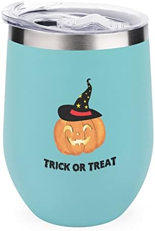 Halloween Pumpkins Trick tretira izolirani tumbler Halloween Decor Green 12Ounce BPA Besplatno