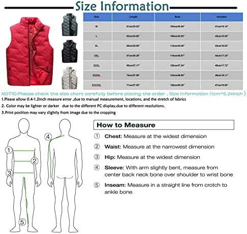 Muški zimski kaputi Ležerni zimski topli patentni patentni patentni jakni bez rukava, jakne za muškarce