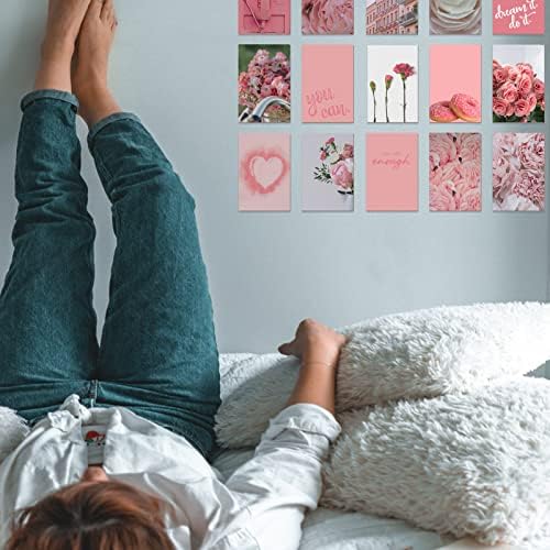 GSM marke zidni kolaž Kit Pink Pop estetske slike Set od 50 4x6 inčnih pojedinačnih fotografija za studentsku sobu za tinejdžere
