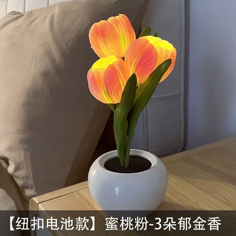 Tulip Flower Lamp, Creative LED Tulip Desk Lamp Vještačko cvijeće lampa stolno noćno svjetlo