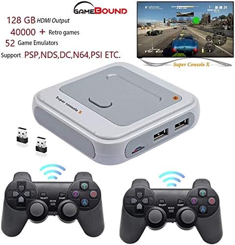 Gamebound Super Console X Pro HDMI TV Retro videoigame igrača, ugrađeni 41.000 + igara, 2 bežične