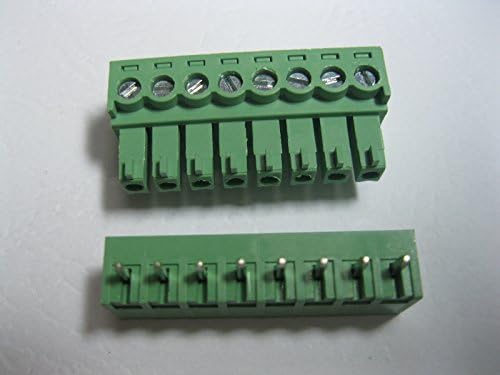 15 kom ravno-pinski 8pin/way Pitch 3.81 mm konektor za vijčani terminalni blok zelene boje priključni