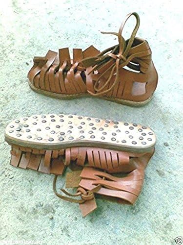 Roman Soldier Legionaire Smeđe Kožne Muške Rimske Sandale Novi Rustikalni Starinski Pokloni