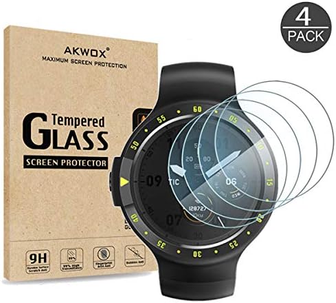 AKWOX [4 pakovanje] za Ticwatch S / Ticwatch E / E2&S2 /Ticwatch C2 /2 kaljeno staklo zaštitnik