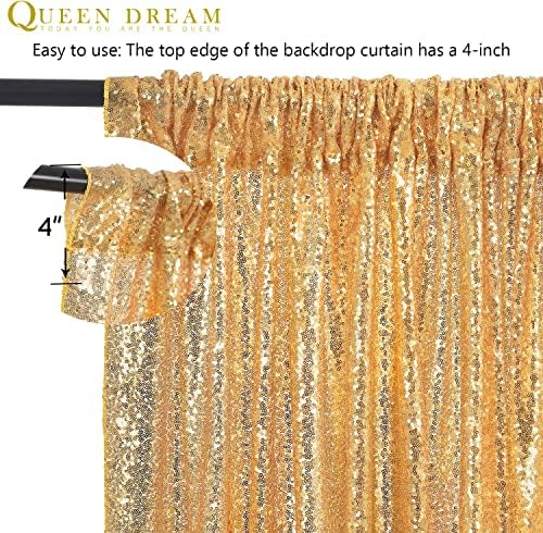 7ft x 7ft Gold Sequin pozadina zavjese Glitter Photo Booth pozadina za vjenčanje rođendan Baby Shower event