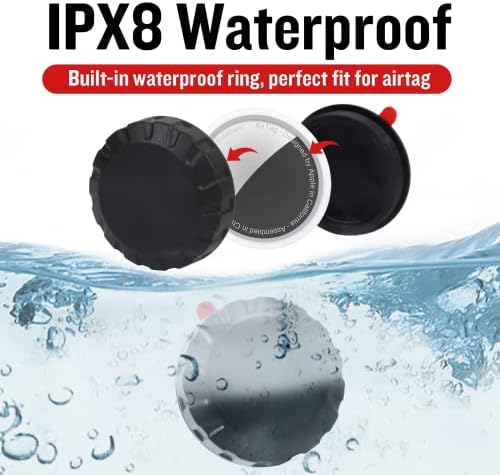 4pack IPX8 vodootporna futrola za AirTag držač, futrola za montažu naljepnica za Apple Air oznaku sa