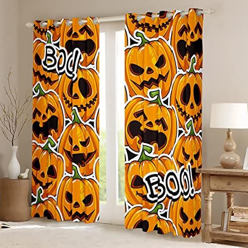 Erosebridal Orange Blackkin Cartuone Cartuon Cartuoon Curtains & Drapes Halloween Teme zavjese