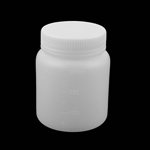 IIVVERR 5pcs 300ml plastična okrugla široka usta hemikalija Chemikalna uzorka zadebljanje boca