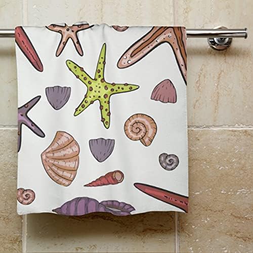 Starfish i školjke ručni ručnici Lice i tijelo Trke za pranje tiho krpe s slatkim tiskanim za kupatilo Kuhinjski