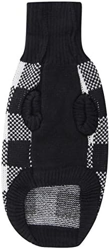 & L bijeli crni pleteni pleteni turtleneck kućni ljubimac džemper za pse zima zimska odjeća za