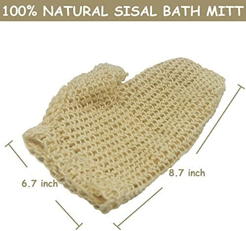 Ttybg Classic Prirodna sisal kupaonica Spa centar za tuširanje Spužva od rukavice od vlakana Mitt