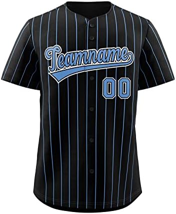 Prilagođeni pruga bejzbol dresova hip hop košulje zašiljenog personaliziranog imena tima za muškarce / žene