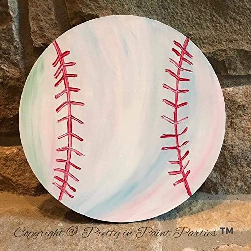 Detaljan izrez za Bejzbol nedovršeni drveni bejzbol Softball sportski MLB Major Little League MDF oblik platna stil 1