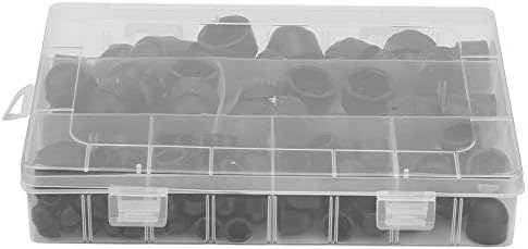 Set vijčanih Matica, zaštitni poklopac za montažu na šinu Žirna Matica gumena Crna 145 kom za industrijsku