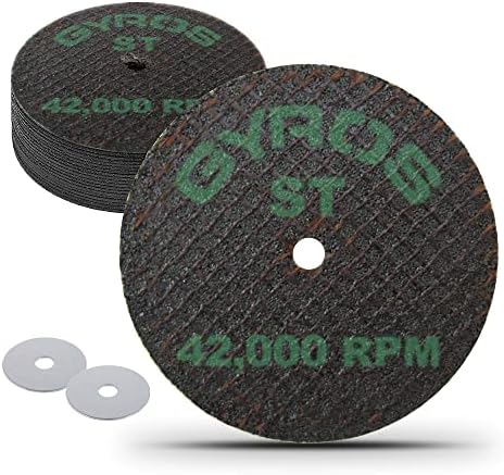 GYROS 1.75 Mini resin rezni točkovi za rotacione alate, 12 dvostrukih diskova za sečenje ojačanih Stakloplastikom,