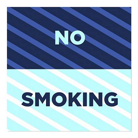 CGSignLab | Ne pušenje -sstripe plava prozor Cling | 24 x24