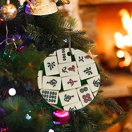 Božićni Ukrasi Za Uspomenu Kineski Mahjong Keramički Ornament Pokloni Ukrasi Mahjong Igra Božićno