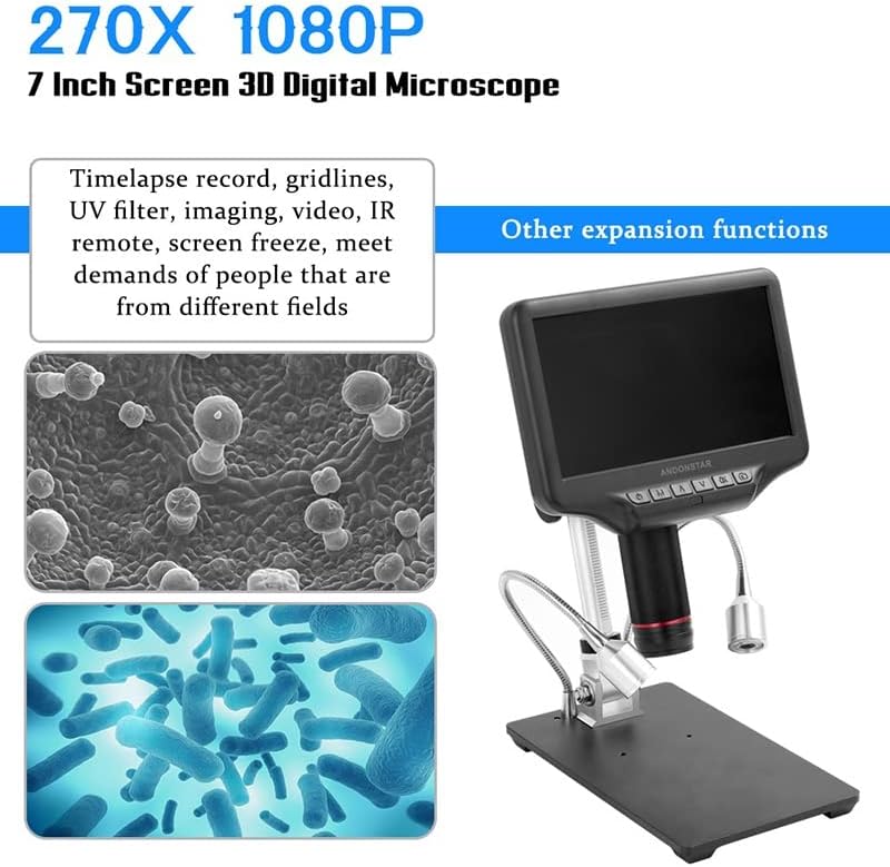 Lab Microscope Slides Digitalni mikroskopski objektivi 70x 1080p USB elektronski Stereo mikroskopski