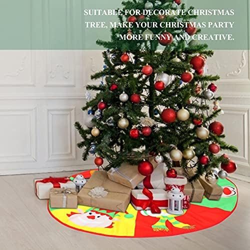 Doitool Nativity Decor Božićna suknja Santa Reindeer Round Xmas Tree Suknje Božićno drvce Tepih Mat
