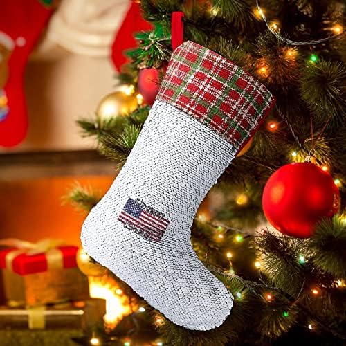 Ne kleknem božićne sekvere čarape porodične čarape Dekor Slatke viseće ukrase ukrasi za xmas 9.9 x