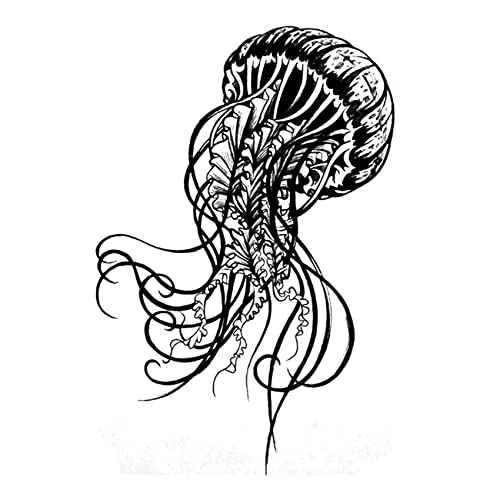 8 listova jellyfish privremene tetovaže Muškarci tjelesne umjetnosti flash tetovaže naljepnice
