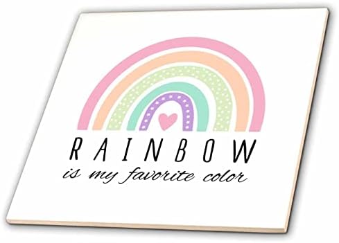 3drose Rainbow je moja omiljena boja-slatka šarena pastelna višebojna-Tiles