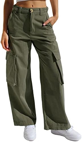 Procjena teretnih hlača Žene Ležerne prilike sa slobodnim strukom ravne pantalone s džepama s džepovima