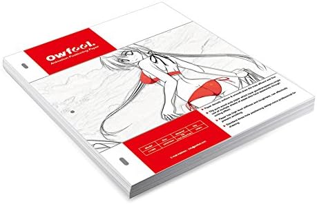 Owfeel animacijski papir Flip kit knjiga s rupama animacija pozicioniranje papira Manga komični crtež 70g bijeli papir za crtanje papira animacijski komplet za umjetničko kolor digitalni animirani posao