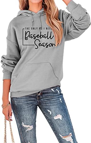 Jedini BS koji trebaju je bejzbol sezona dukserica bejzbol hoodie ženski povremeni pulover vrhovi smiješni poklon za ljubitelju bejzbola