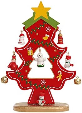 Xios božićni ukras 2022. umjetno božićno stablo DIY mini božićno stablo Desktop drveni božićni ukras za
