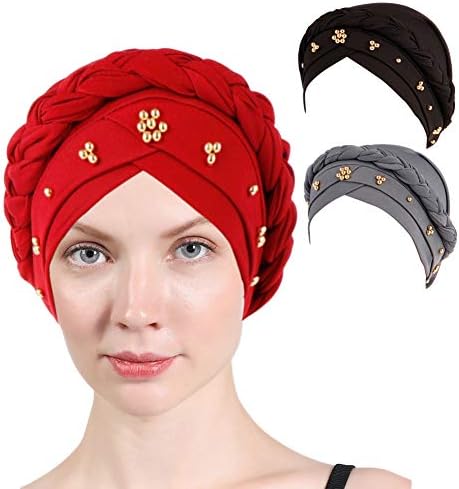 3 pakovanja Ženski turban, šareni cvjetni ispisali jedan plej Elegant Stretch Turban glava za hemorastu