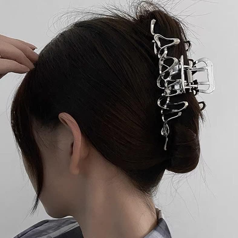 LXXSH metalni tečni leptir za kosu za žene nazad glava grabilica Geometrijska traka za glavu Trendi dodaci za